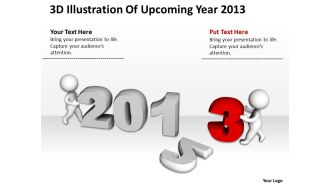 3d illustration of upcoming year 2013 ppt graphics icons