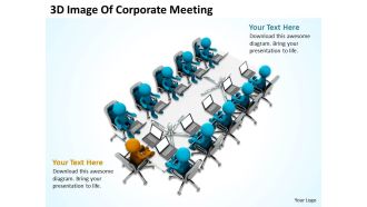 3d image of corporate meeting ppt graphics icons