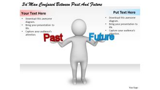 3d man confused between past and future ppt graphics icons powerpoint
