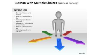 3d man with multiple choices business concept ppt graphics icons