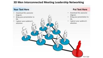 3d men interconnected meeting leadership networking ppt graphics icons