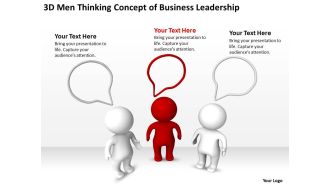 3d men thinking concept of business leadership ppt graphics icons