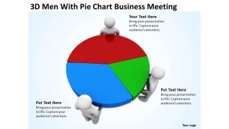 3d men with pie chart business meeting ppt graphics icons powerpoint