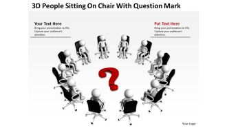 3d people sitting on chair with question mark ppt graphic icon