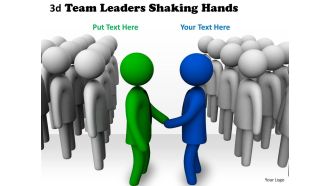 3d team leaders shaking hands ppt graphics icons powerpoint