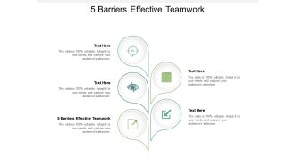 5 barriers effective teamwork ppt powerpoint presentation icon background designs cpb
