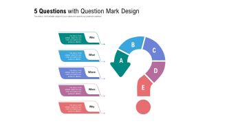 5 questions with question mark design