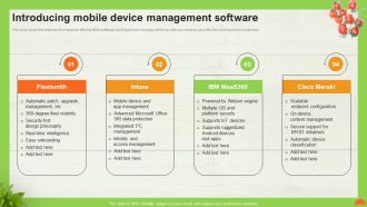 A La Carte Pricing Model Introducing Mobile Device Management Software Ppt Icon Designs Download