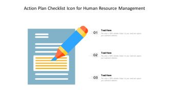 Action plan checklist icon for human resource management