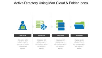 Active directory using man cloud and folder icons