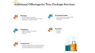 Additional offerings for tour package services ppt powerpoint presentation icon