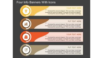 An four info banners with icons flat powerpoint design