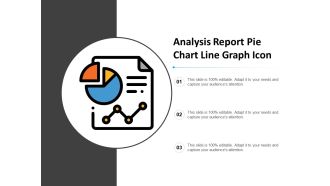 Analysis report pie chart line graph icon