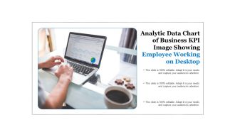 Analytic data chart of business kpi image showing employee working on desktop