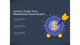 Archery target icon illustrating financial goal