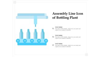 Assembly line icon of bottling plant