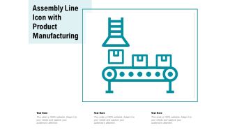 Assembly line icon with product manufacturing