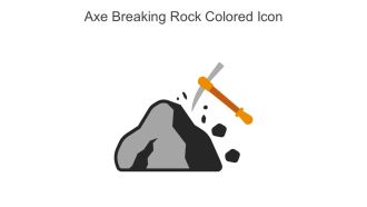 Axe Breaking Rock Colored Icon In Powerpoint Pptx Png And Editable Eps Format