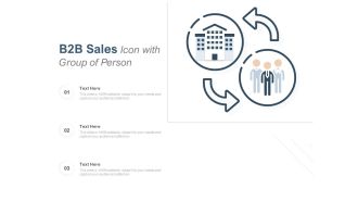 B2b sales icon with group of person