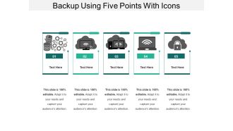 Backup using five points with icons