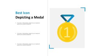 Best icon depicting a medal