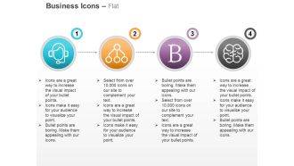 Bit coins brain support network ppt icons graphics
