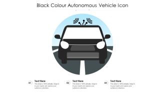 Black colour autonomous vehicle icon
