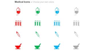 Blood transfer technique test tubes syringe ppt icons graphics