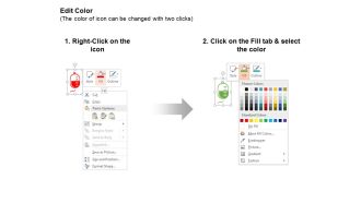 Blood transfer technique test tubes syringe ppt icons graphics