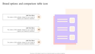 Brand Options And Comparison Table Icon