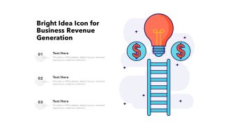 Bright idea icon for business revenue generation