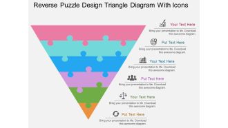 Bs reverse puzzle design triangle diagram with icons flat powerpoint design