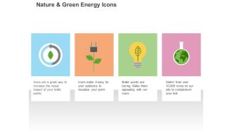 Bulb power plug globe green energy ppt icons graphics