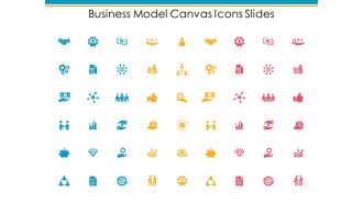 Business model canvas icons slides growth gear c383 ppt powerpoint presentation outline