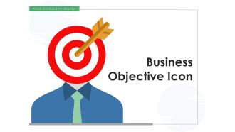 Business Objective Icon Financial Management Arrow Achievement Roadmap