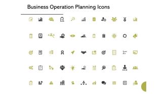 Business operation planning icons ppt powerpoint presentation styles background images