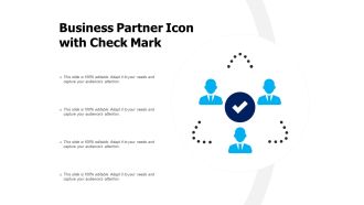 Business partner icon with check mark