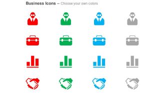 Business people bar graph suitcase business pact ppt icons graphics