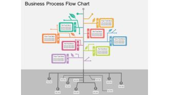 Business process flow chart flat powerpoint design