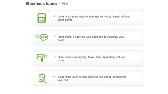 Calculator speech bubble selection data search ppt icons graphics
