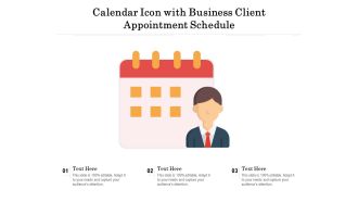 Calendar icon with business client appointment schedule