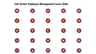 Call center employee management icons slide ppt powerpoint presentation file example