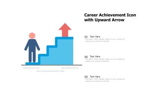 Career achievement icon with upward arrow