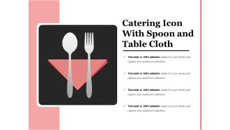 Catering icon with spoon and table cloth