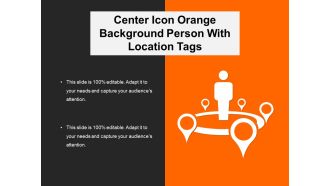 Center icon orange background person with location tags