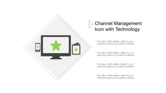 Channel management icon with technology