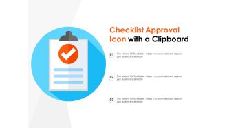 Checklist approval icon with a clipboard