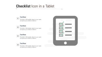 Checklist icon in a tablet