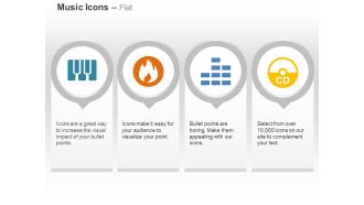 Ci piano fire symbol cd volume control ppt icons graphics