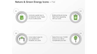 Cj four icons for green energy water air paper and waste management ppt icons graphics